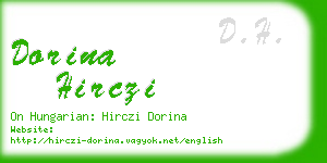 dorina hirczi business card